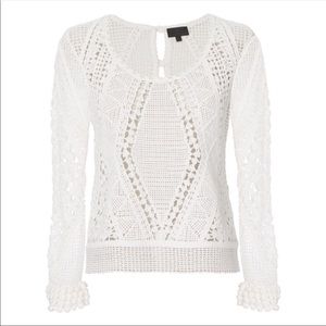 INTERMIX white crotchet top